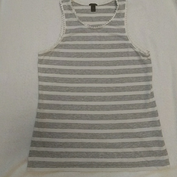 J. Crew Tops - Grey and white tank top J. Crew Tops - Grey and white tank top